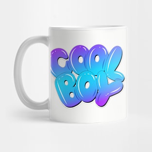 Cool boy hand lettering blue color Mug